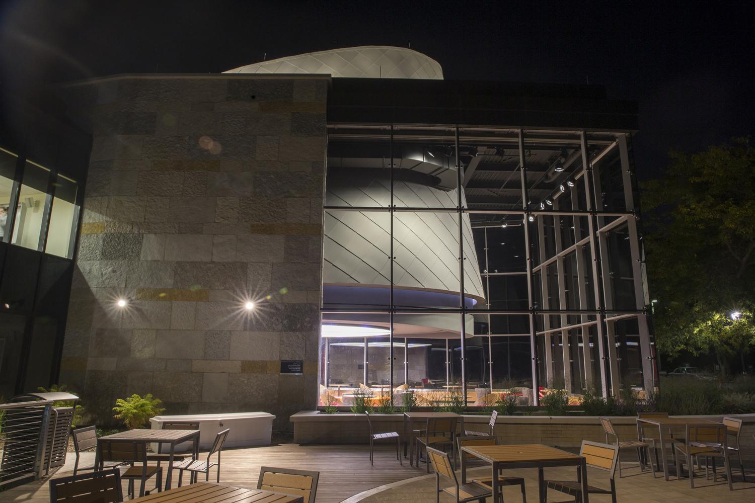 Science Center Patio at Night