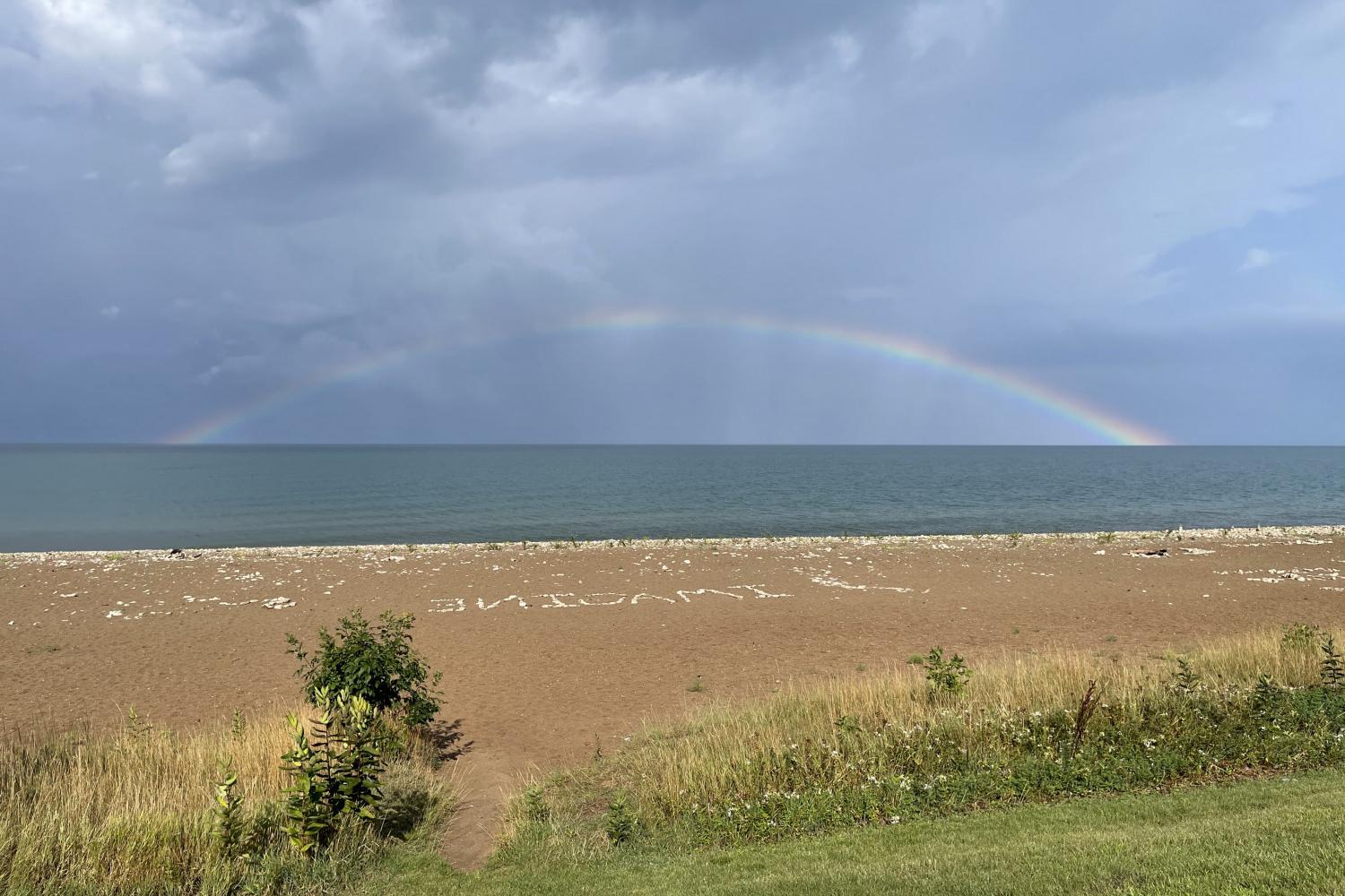 You may catch a rainbow over Lake Michigan after a storm!