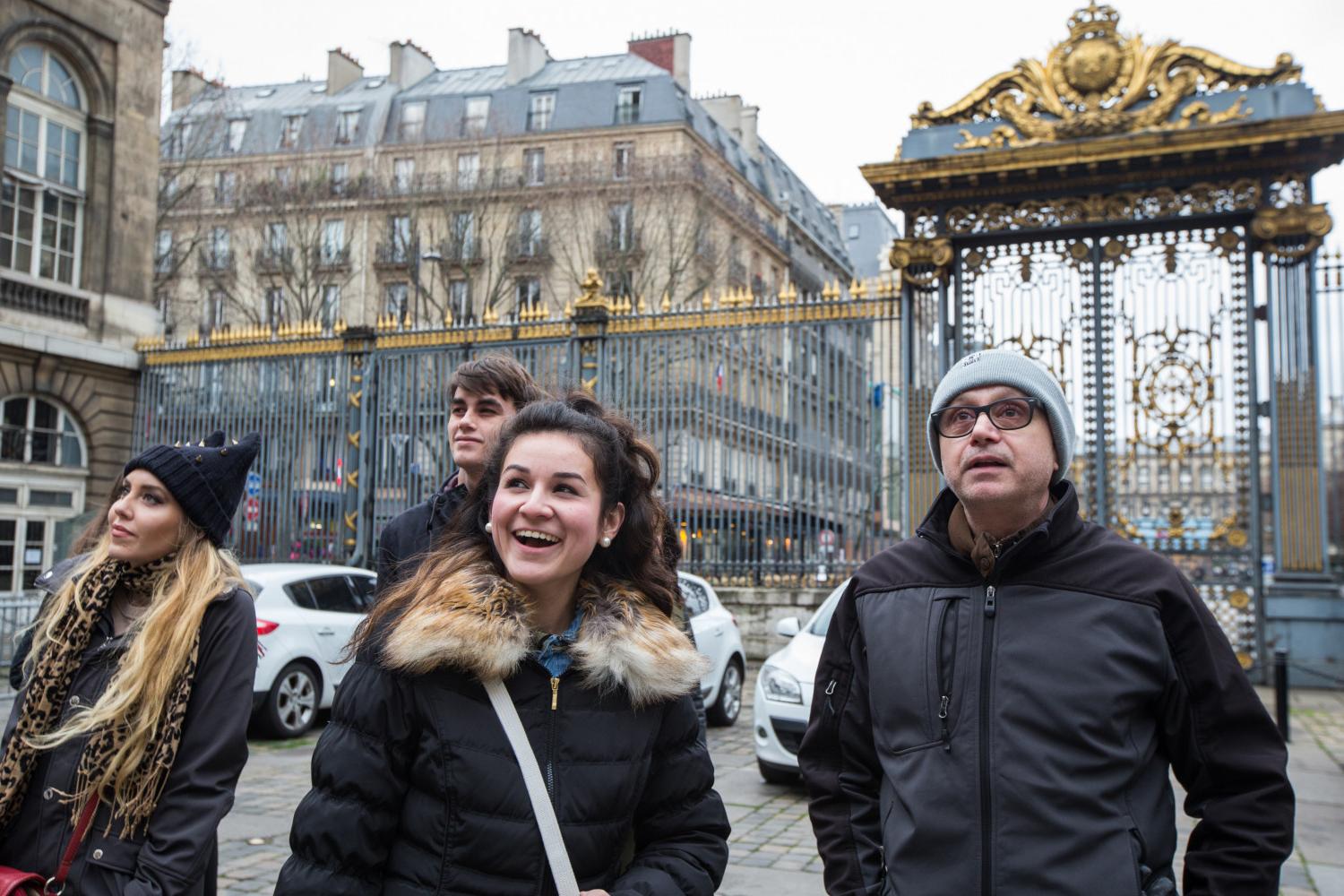 Carthage College French Professor Pascal Rollet leads students on a study tour in Paris.